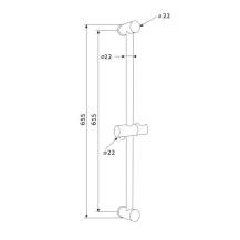 Obrázek k výrobku 22868 - Mereo CB910B Posuvný držák sprchy 655 mm