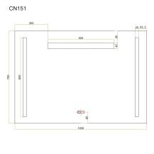 Obrázek k výrobku 24233 - Mereo CN151 zrcadlo 100x70 cm s LED osvětlením