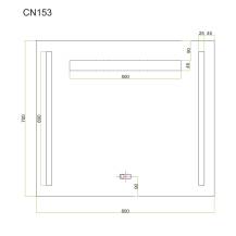 Obrázek k výrobku 24238 - Mereo CN153 zrcadlo 80x70 cm s LED osvětlením