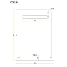 Obrázek k výrobku 24237 - Mereo CN154 zrcadlo 60x80 cm s LED osvětlením