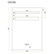 Obrázek k výrobku 24234 - Mereo CN156 zrcadlo 50x70 cm s osvětlením