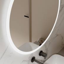 Obrázek k výrobku 24339 - Mereo CN162 zrcadlo kulaté pr. 60 cm, LED osvětlení