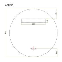 Mereo CN164S zrcadlo kulaté pr. 60 cm, LED osvětlení