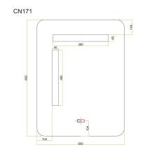 Obrázek k výrobku 24221 - Mereo CN171 zrcadlo hranaté 60x80 cm, LED osvětlení