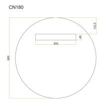 Obrázek k výrobku 24222 - Mereo CN180 zrcadlo kulaté pr. 60 cm
