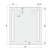 Obrázek k výrobku 24216 - Mereo CN697 zrcadlo 60x70 cm s LED osvětlením