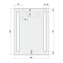 Obrázek k výrobku 24231 - Mereo CN698 zrcadlo 60x80 cm s LED osvětlením