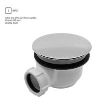 Mereo CV31NS čtvercová sprchová vanička, 90x90x4 cm, SMC, bílá, včetně sifonu