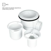 Obrázek k výrobku 24341 - Mereo CV35CS čtvercová sprchová vanička s oblým krytem sif., 90x90x3 cm, bez nožiček, litý mramor