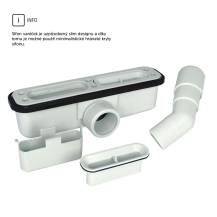 Obrázek k výrobku 24258 - Mereo CV41KS čtvercová sprchová vanička s hranatým krytem, 80x80x3 cm, bez nožiček, litý mramor