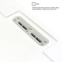 Obrázek k výrobku 24258 - Mereo CV41KS čtvercová sprchová vanička s hranatým krytem, 80x80x3 cm, bez nožiček, litý mramor