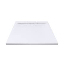 Mereo CV35KS čtvercová sprchová vanička s hranatým krytem sif., 90x90x3 cm, bez nožiček, litý mramor