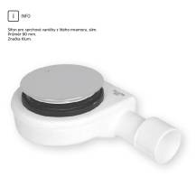 Obrázek k výrobku 24301 - Mereo CV74M obdélníková sprchová vanička, 90x80x3 cm, bez nožiček, litý mramor