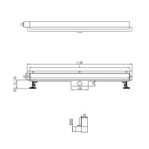 Obrázek k výrobku 24393 - Mereo Tile CZ191 odtokový sprchový žlab do stěny 70 cm, vč. roštu
