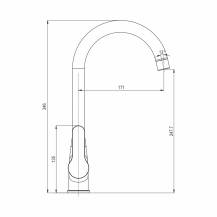 Obrázek k výrobku 22903 - Mereo ZUNA CB20104Z dřezová stojánková baterie