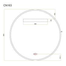 Obrázek k výrobku 24340 - MereoCN163 zrcadlo kulaté pr. 80 cm, LED osvětlení