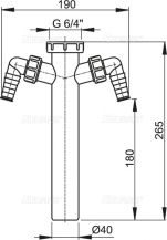 Alca Plast A44 mmezikus s převl.matkou 6/4"x40 dvě přípojky