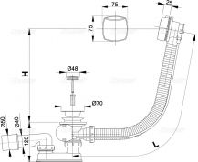 Alca Plast A51CR sifon vana automat  3