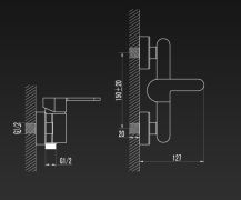 Obrázek k výrobku 18574 - ARCH sprchová baterie 150mm