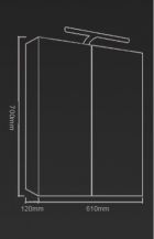 BETTY II zrcadlová skříňka s LED osvětlením  4