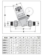 Obrázek k výrobku 22803 - CALEFFI 5350 regulátor tlaku
