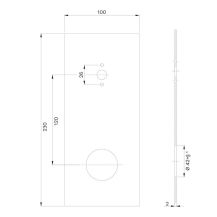 Obrázek k výrobku 21080 - Dita jednocestná podomítková baterie s ramínkem, s hranatým krytem