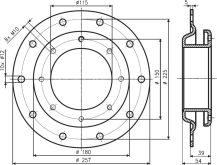 Obrázek k výrobku 20655 - DRAŽICE redukční příruba 225/150mm