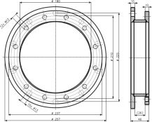 Obrázek k výrobku 20656 - DRAŽICE redukční příruba 225/210mm