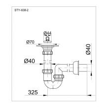Dřezový sifon trubkový  1