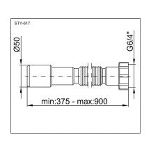 Flexi dopojení 6/4"x40/50mm STY-617-3