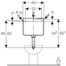 GEBERIT AP112 Fontána nádrž spalchovací