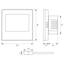 Obrázek k výrobku 20864 - HAKL TH 700 digitální termostat dotykový (HATH700)