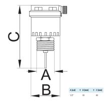 Obrázek k výrobku 20938 - HDL automatický odvzdušňovací ventil 1/2"
