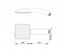 HDL ruční sprcha PAOLA chrom-bílá 1