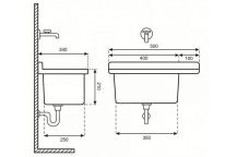 Obrázek k výrobku 20163 - HDL výlevka závěsná 50 x 34cm šedá