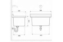 HDL výlevka závěsná 55 x 34cm bílá  4