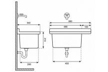 Obrázek k výrobku 20166 - HDL výlevka závěsná 60 x 34cm bílá