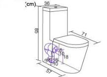Klozet kombi ONE WHITE (Nano úprava)  6