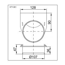 Koncovka žlabu - odtok 1