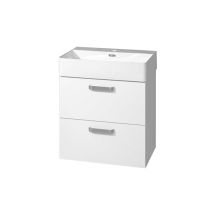 Leny, koupelnová skříňka s keramickým umyvadlem 50 cm, bíla