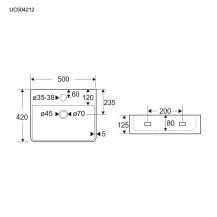 Obrázek k výrobku 20961 - Leny, koupelnová skříňka s keramickým umyvadlem 50 cm, bíla
