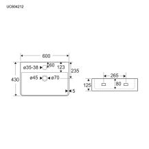 Obrázek k výrobku 20962 - Leny, koupelnová skříňka s keramickým umyvadlem 60 cm, bíla