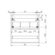 Obrázek k výrobku 20962 - Leny, koupelnová skříňka s keramickým umyvadlem 60 cm, bíla