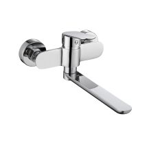 Obrázek k výrobku 21048 - Mereo Dřezová nástěnná baterie, Viana, 150 mm, s ramínkem plochým rovným 200 mm, chrom