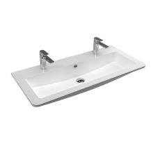 Obrázek k výrobku 21092 - Mereo Nábytkové dvojumyvadlo, 101x46,5x16 cm, litý mramor, bílé