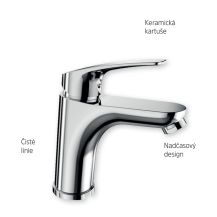 Obrázek k výrobku 20998 - Mereo Umyvadlová stojánková baterie, Eve, bez výpusti, chrom