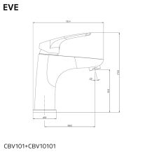 Obrázek k výrobku 20998 - Mereo Umyvadlová stojánková baterie, Eve, bez výpusti, chrom