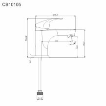 Obrázek k výrobku 21055 - Mereo Umyvadlová stojánková baterie Sonáta s bidetovou sprchou