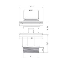 Obrázek k výrobku 21008 - Mereo Umyvadlová stojánková baterie, Sonáta,  s clic-clac CH03P, chrom