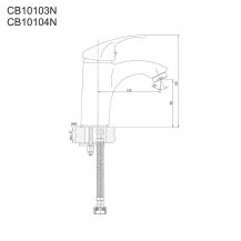 Obrázek k výrobku 21051 - Mereo Umyvadlová stojánková baterie, Sonáta, s výpustí, chrom